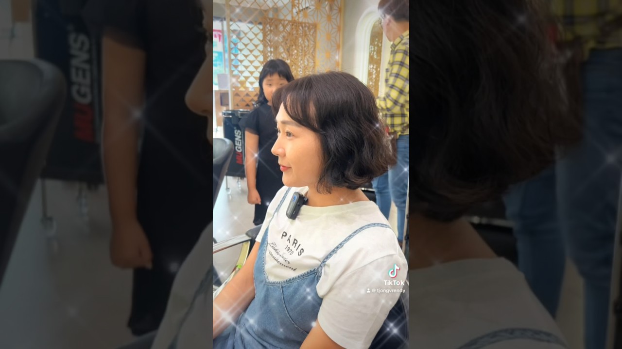 Cewek Korea gunting dan keriting model Korea #tjongvrendy #vdhairstudio #vrendy #salongadingserpong