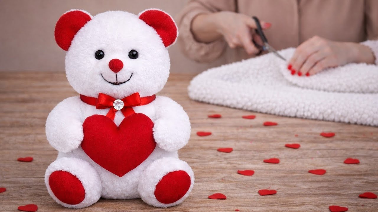 😍Все думают, что это готовая вещь/❤️Изготовление плюшевого мишки из ткани