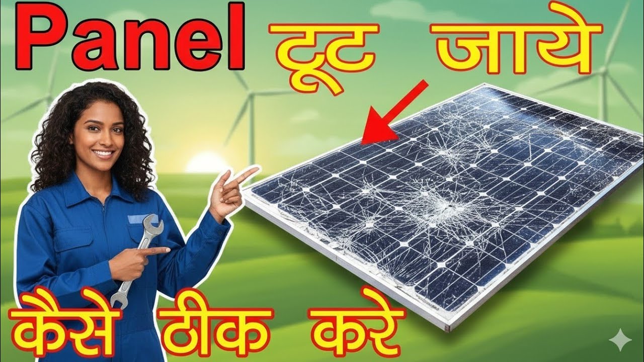 सोलर पैनल टूट जाए तो क्या करे| solar panel repair |solar panel glass broken solar panel damage solar