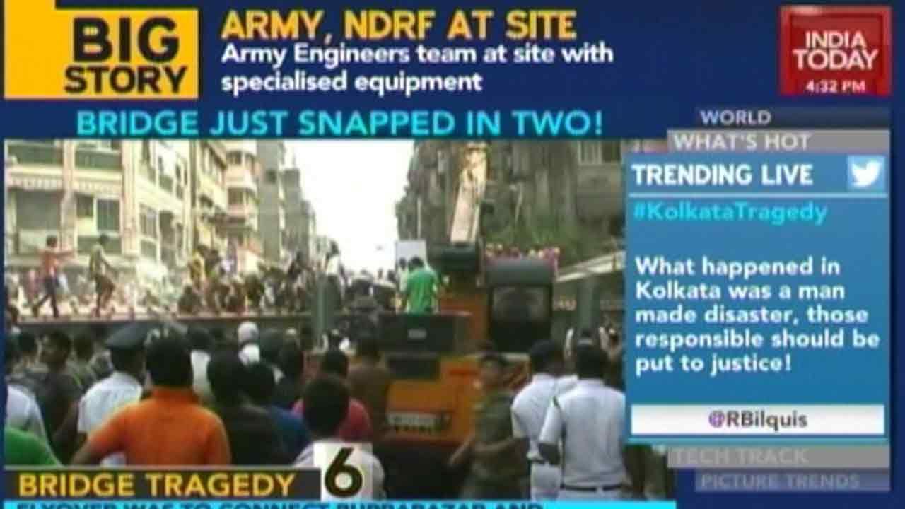 Hundreds Trapped Under Kolkata Flyover Collapse