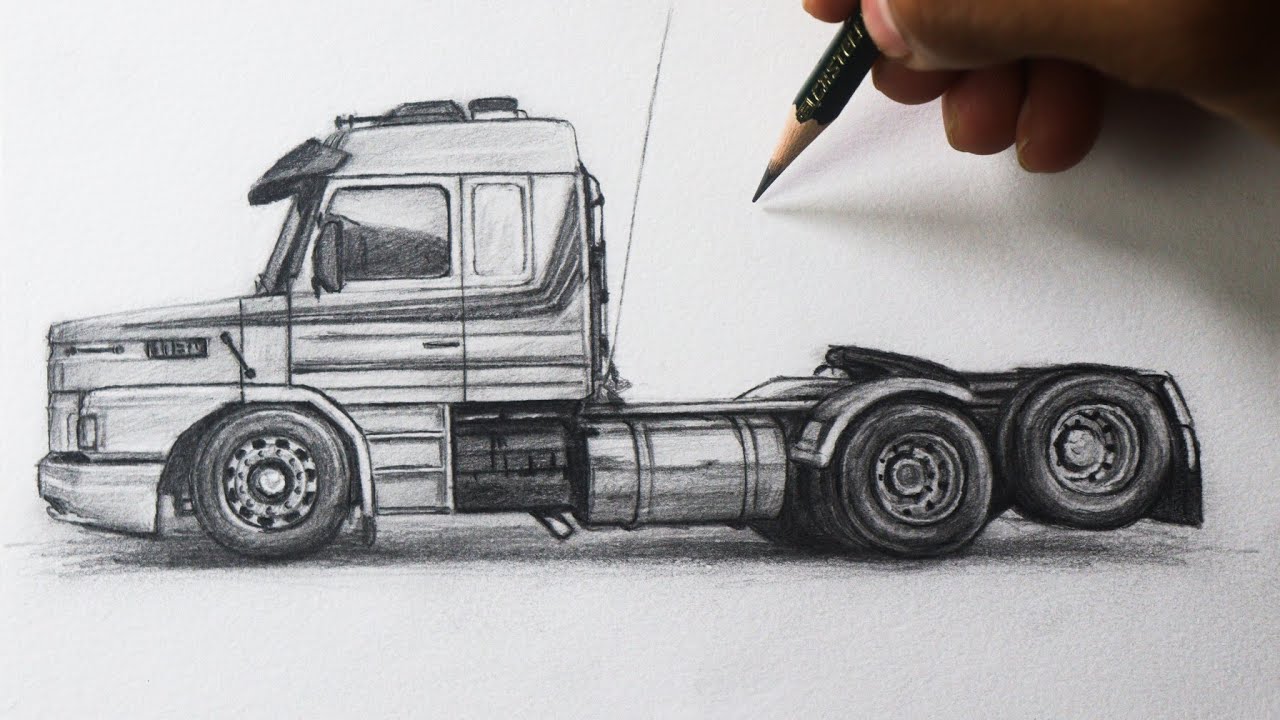 Como Desenhar Caminhão Scania 113H do Zero NARRADO