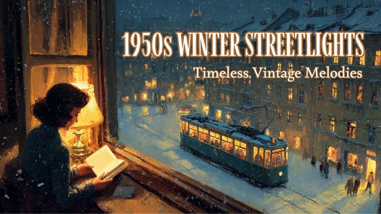 Trip to 1950s Beneath the Winter Streetlights | Timeless Vintage Melodies