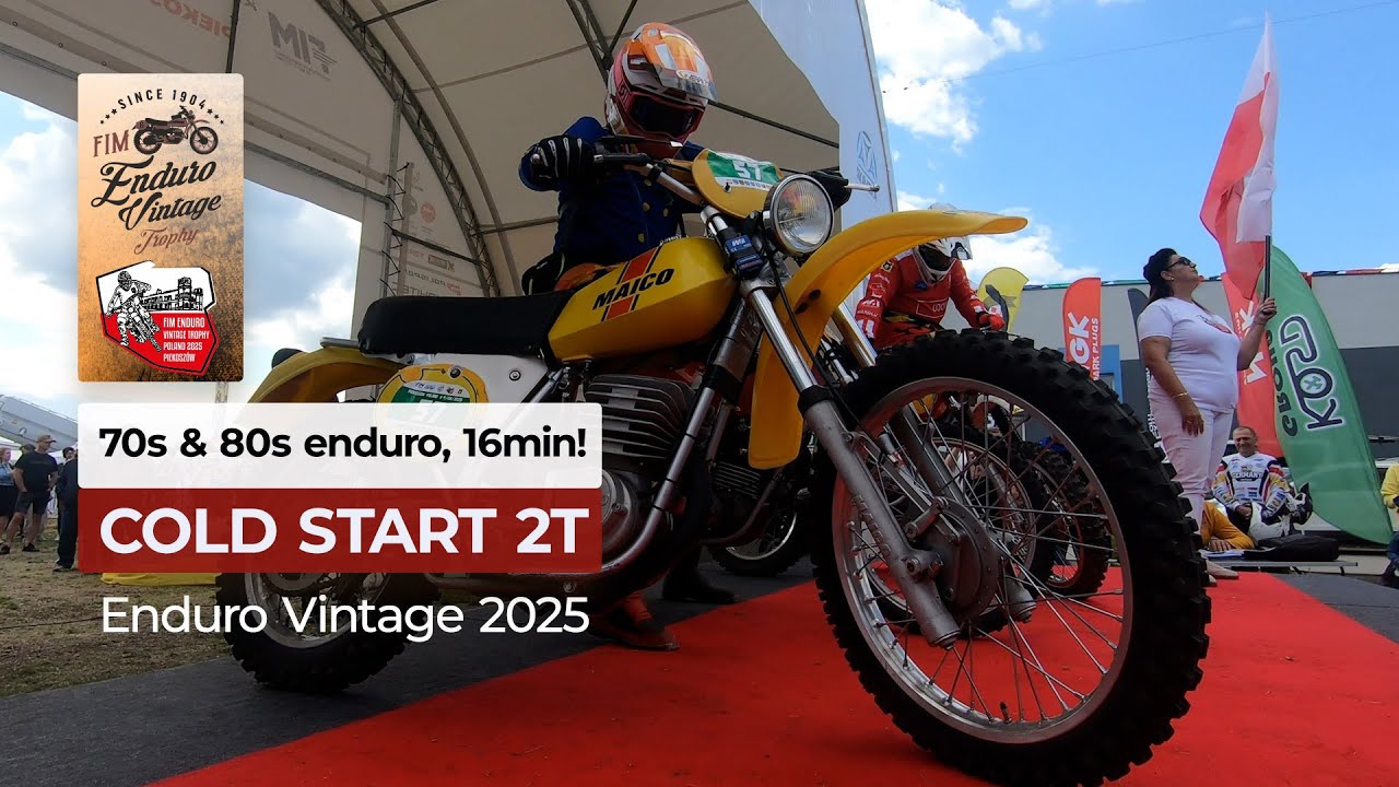 Odpalanie motocykli na starcie Enduro Vintage 2025