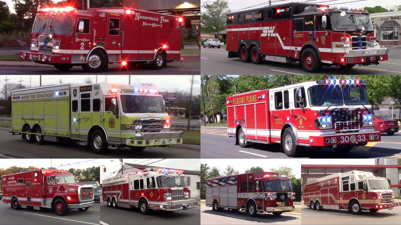Fire Trucks Responding Compilation Part 75 - Rescue Trucks