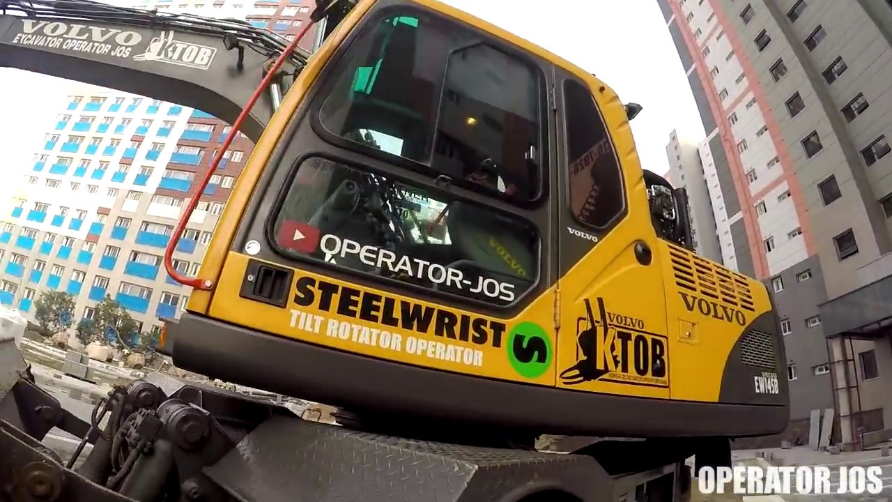 틸트로테이터 굴삭기 작업영상 (안성 대보 아파트 현장) / tiltrotator excavator work video