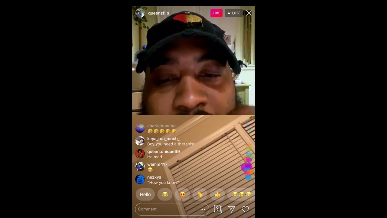 Queenzflip funny IG live Funnymarco