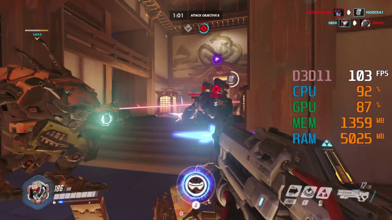 AMD Radeon RX 560 -- AMD Athlon 200GE -- Overwatch FPS Test