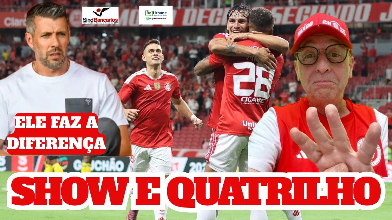 #INTER: 4 A 0 E FINAL NO BEIRA RIO/UM TIME COMPROMETIDO/UMA CONSTATAÇÃO IMPORTANTE/PP FAZ DIFERENÇA/