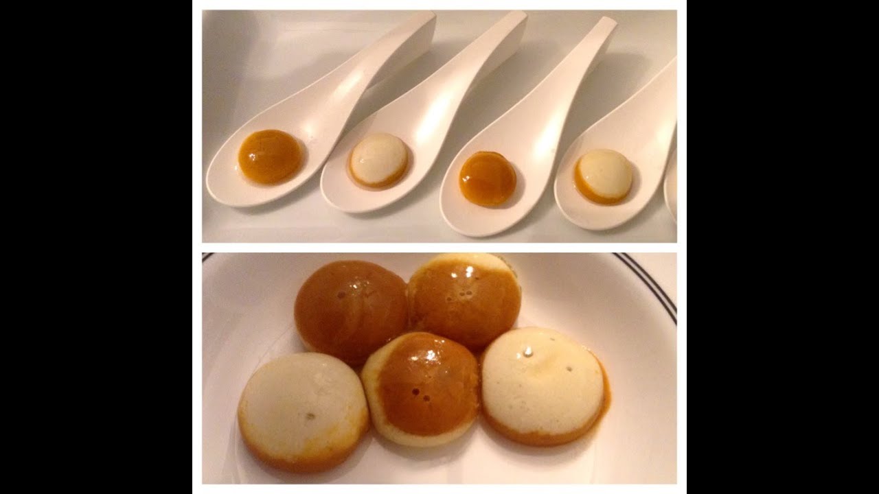 Lobster Bisque Liquid Raviolis: Reverse Spherification Technique