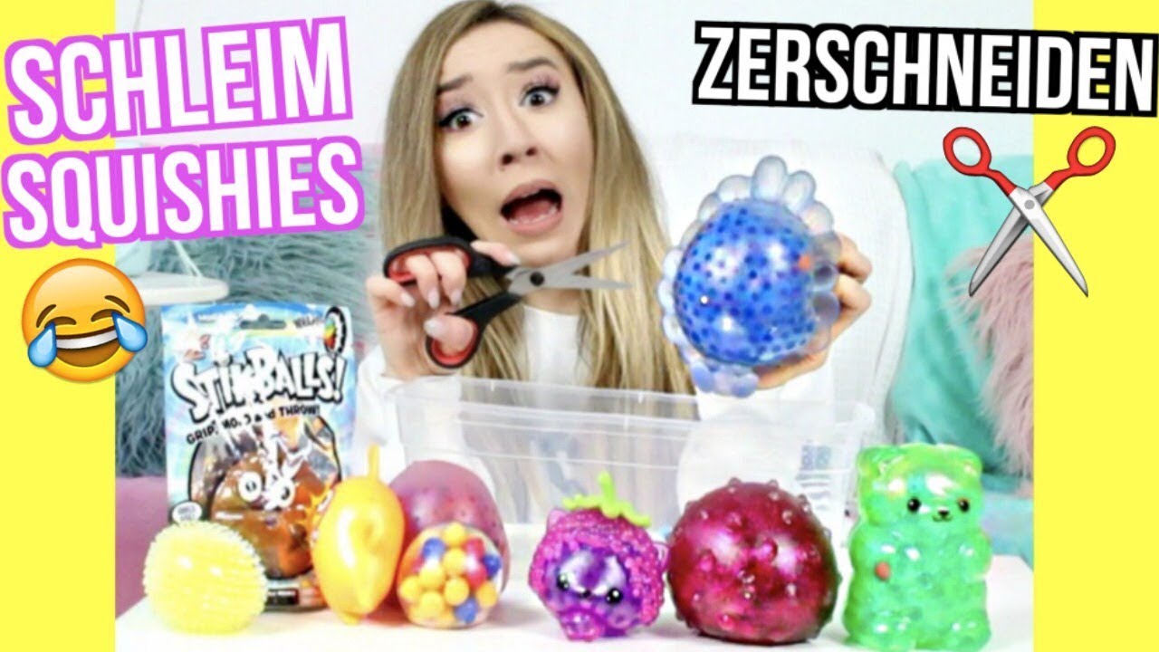 ZERSCHNEIDEN lustige SCHLEIM SQUISHY und ALLES MISCHEN...