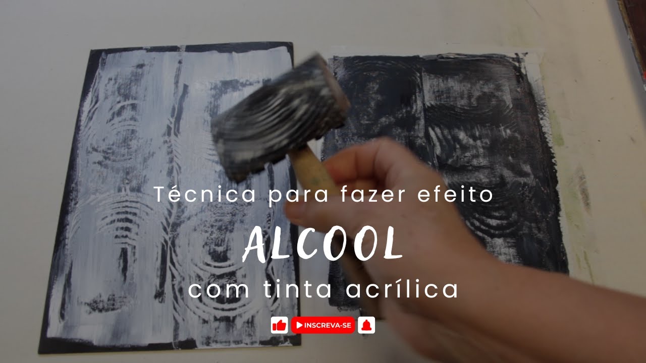 TÉCNICA para fazer efeito com ALCOOL com tinta acrílica