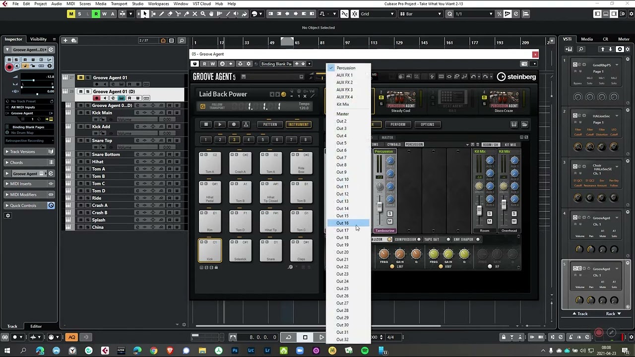 Cubase | Groove Agent | How To Export Each Individual Drum Part To Separate Audio Parts
