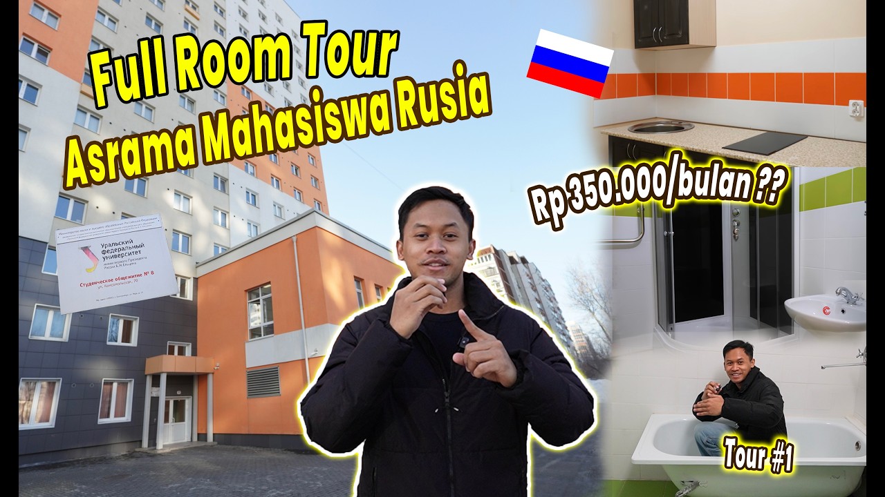 LEBIH MURAH DARI KOSAN INDONESIA!! REVIEW ASRAMA RUSIA - tour asrama part 1