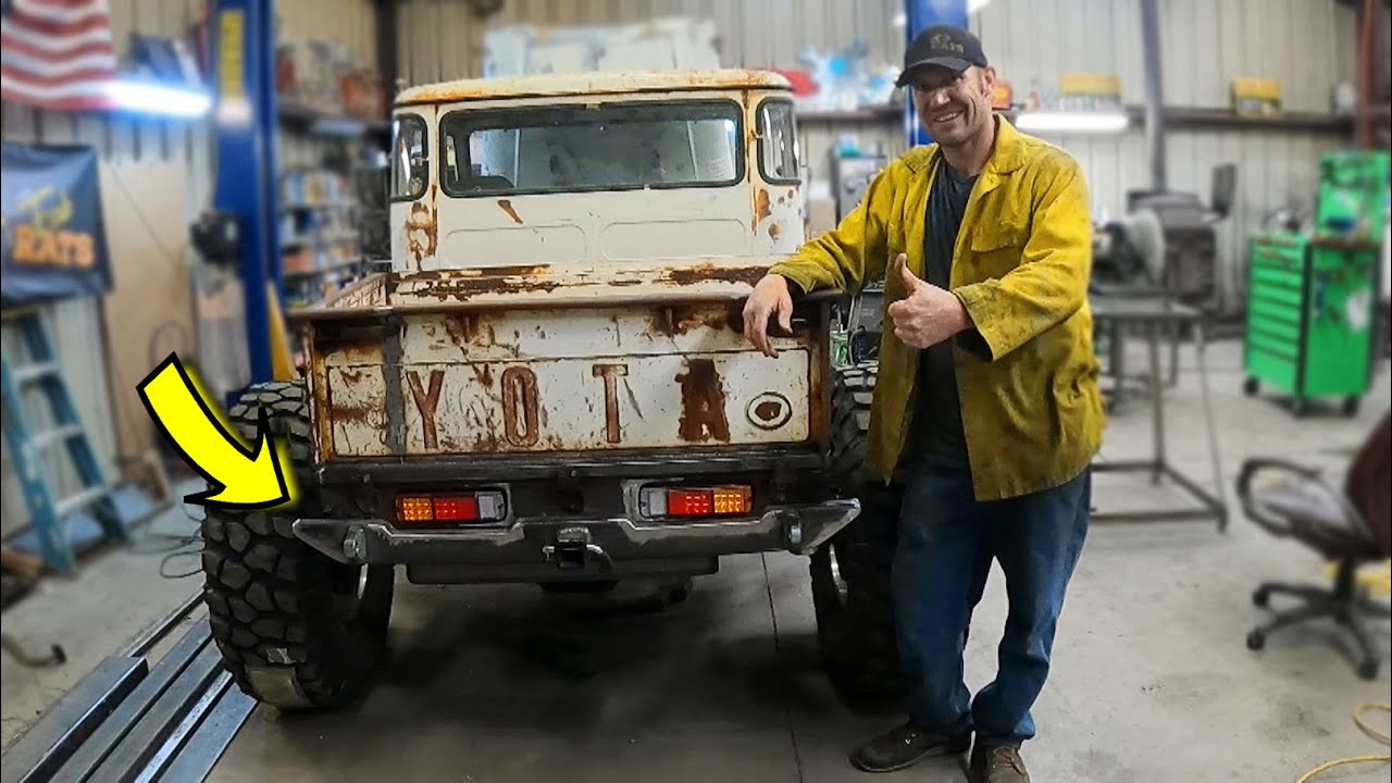 The FJ45 Ultimate Rock Crawler Gets A New Homemade Bumper!
