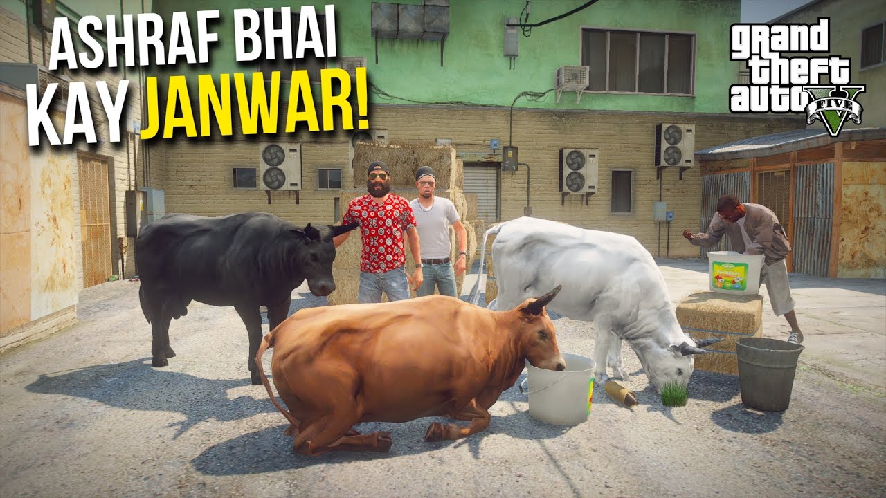 ASHRAF BHAI JANWAR LE AYE! | FUNNY 'MANDI SERIES' BAKRA EID 2021 EPISODE 3 | GTA 5 MODS PAKISTAN