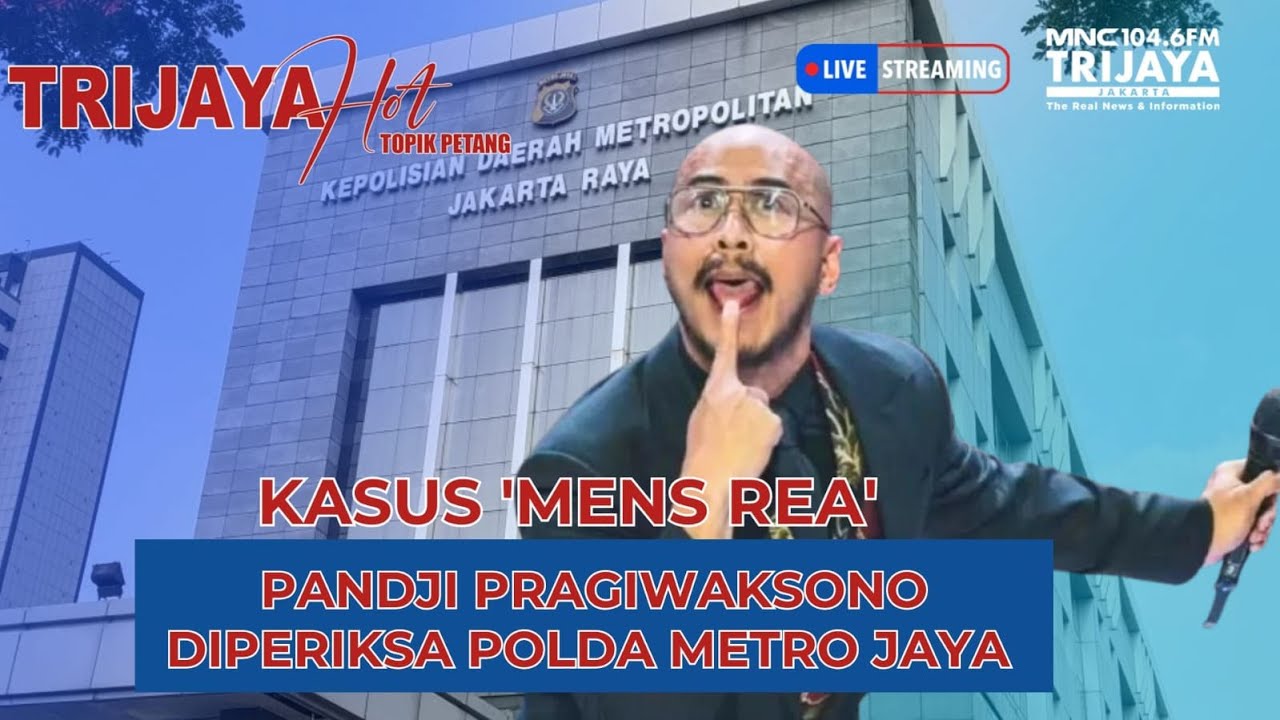 🔴LIVE TRIJAYA | Kasus 'Mens Rea' Pandji Pragiwaksono Diperiksa Polda Metro Jaya