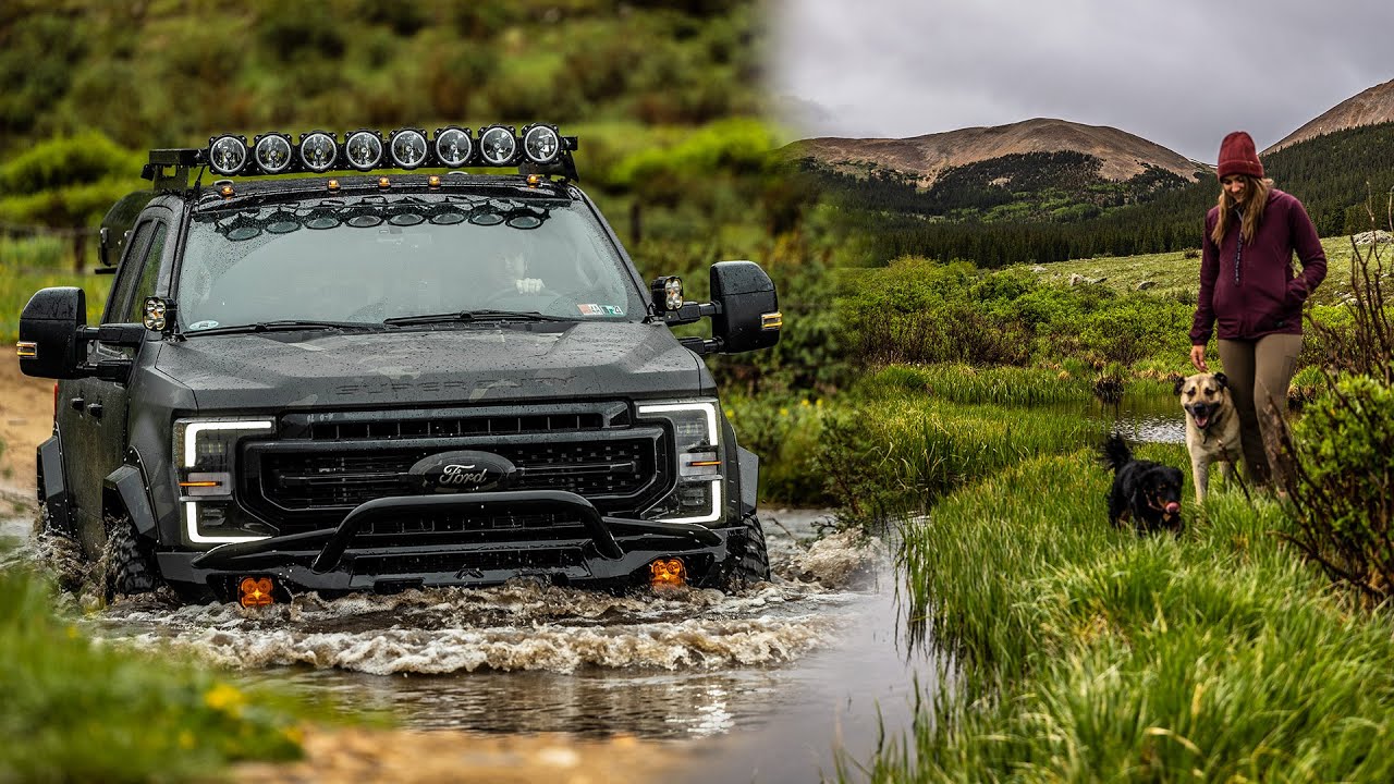 Full-Size Colorado Camping - F250 Tremor In The Rainy Rocky Mountains - WEEKENDERLANDER EP 30
