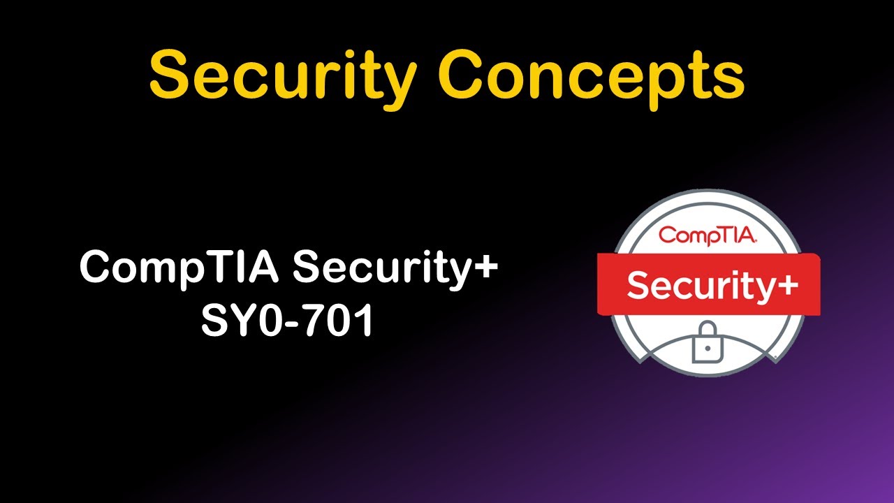 1.2 Security Concepts - CompTIA Security+ SY0-701