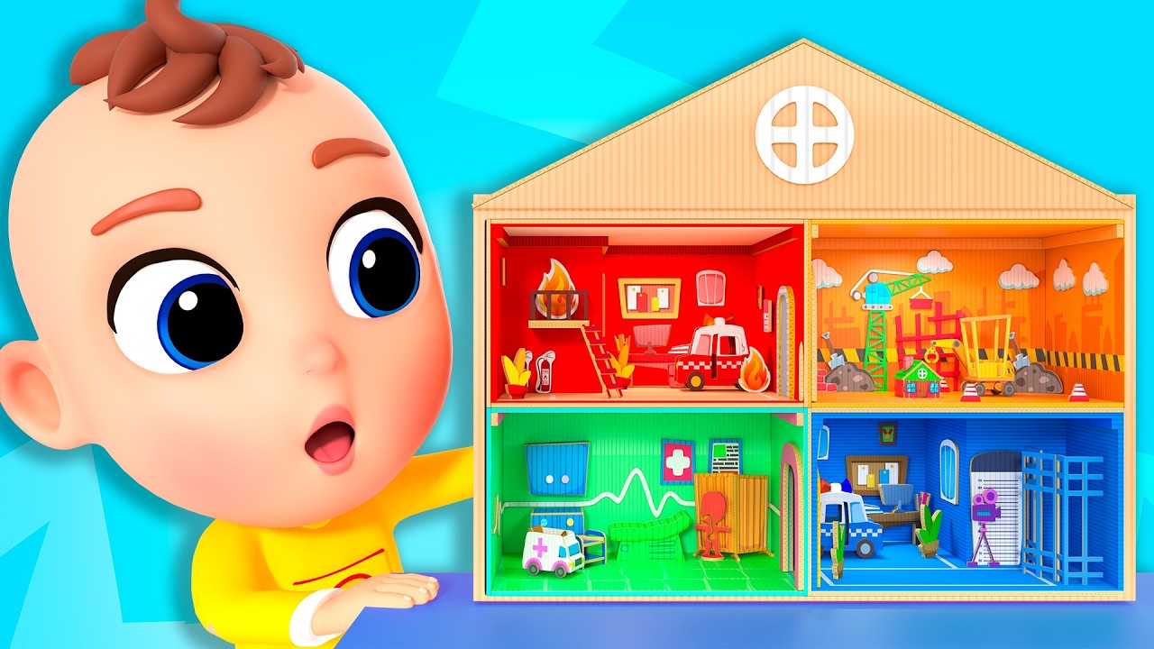 Cardboard Room Adventure | Rescue Team | Tinytots Nursery Rhymes & Kids Songs