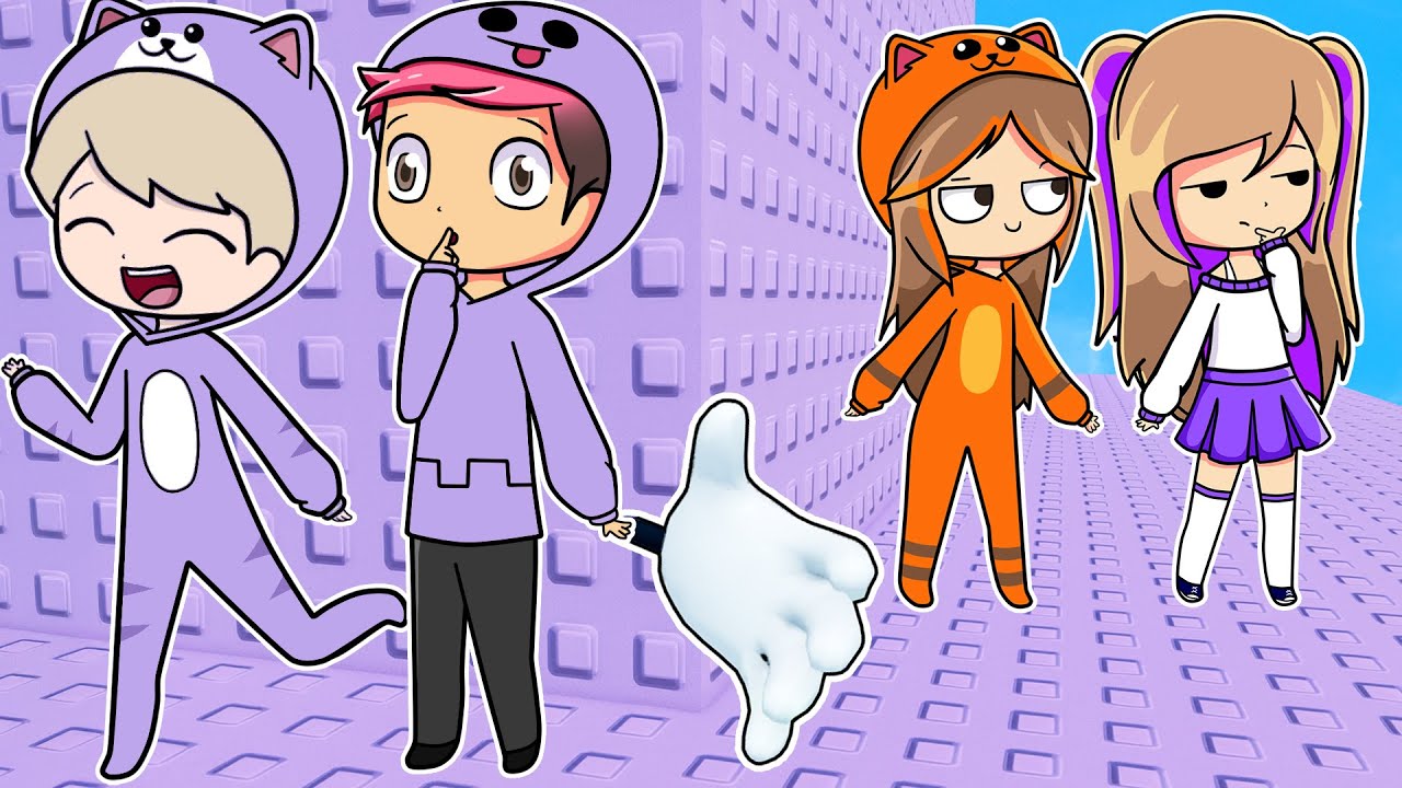 TROLLEO A LYNA y MANDARINA en la TORRE TROLL DE CHICOS VS CHICAS en ROBLOX 😂