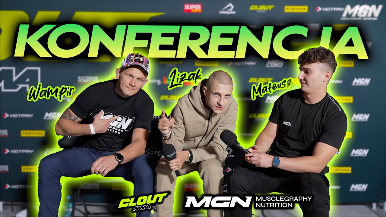 Konferencja CLOUT MMA 2! 🔥 *Lizak, Pasternak, Mateusz Mściwujewski*