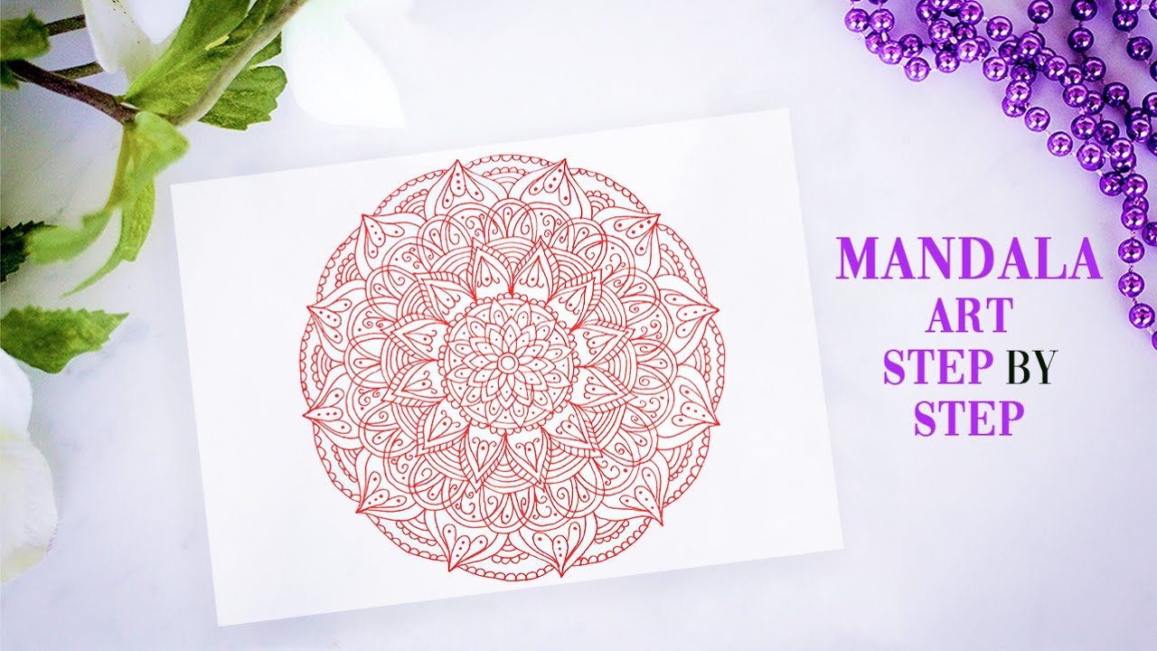 Beautiful Orange Mandala Art Tutorial | Relax & Create | 