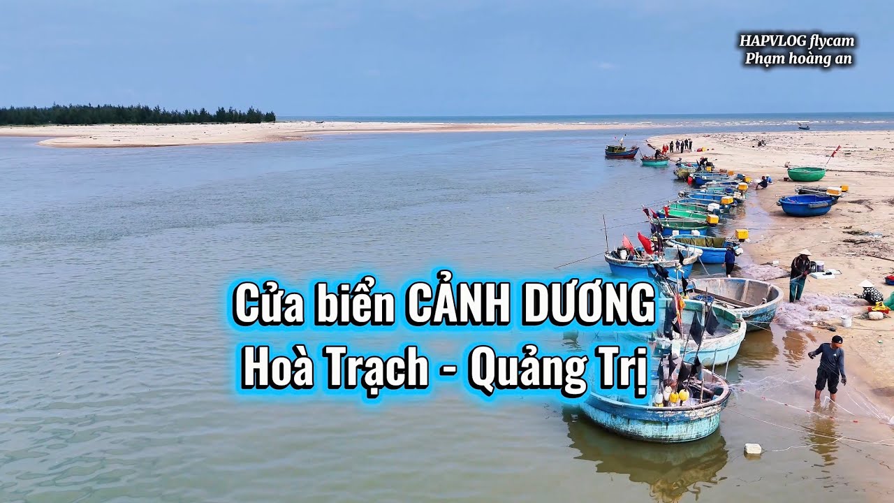Cửa biển CẢNH DƯƠNG thuyền về đầy cá /HAPVLOG flycam 