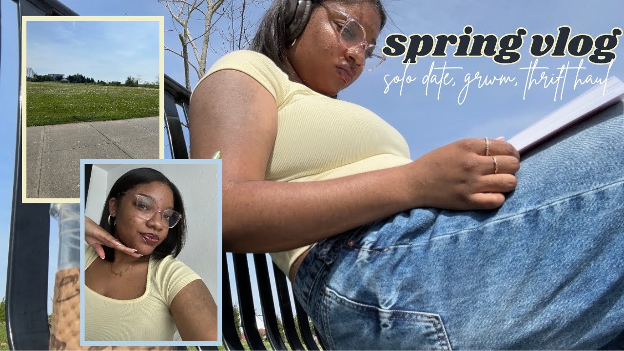 spending the day alone (solo date, thrift haul, grwm)