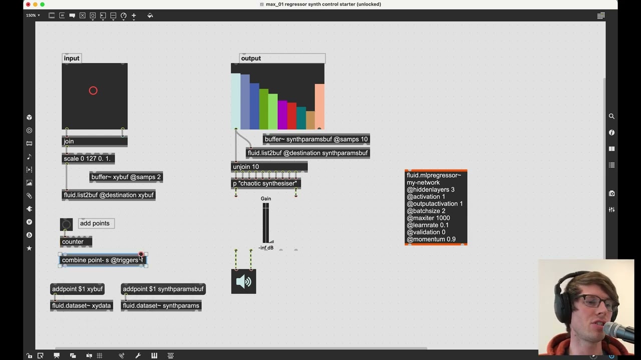 Controlling a Synth using a Neural Network in Max