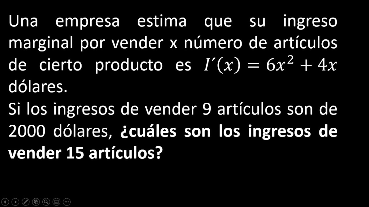 Integrales indefinidas | Problema contextualizado 1