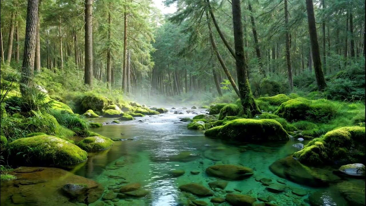 Forest Water Sounds with Birds for Sleep, Stress Relief, and Anxiety Calm