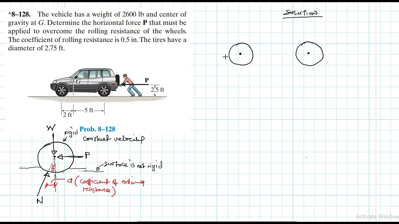 8&ndash;128 Friction (Chapter 8: Hibbeler Statics) Benam Academy