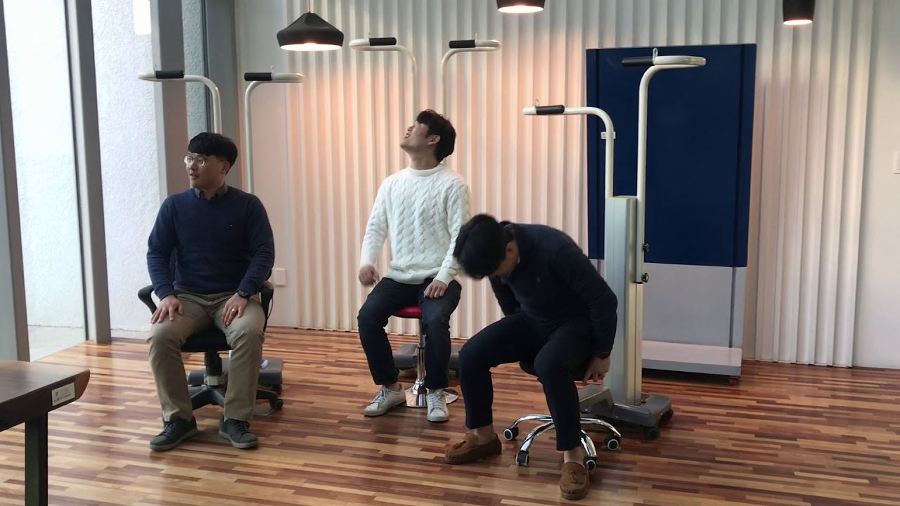 척추 안마기 쭉쭉이 (회전 의자 부착형, 벤처기업 비투엠) 척추측만