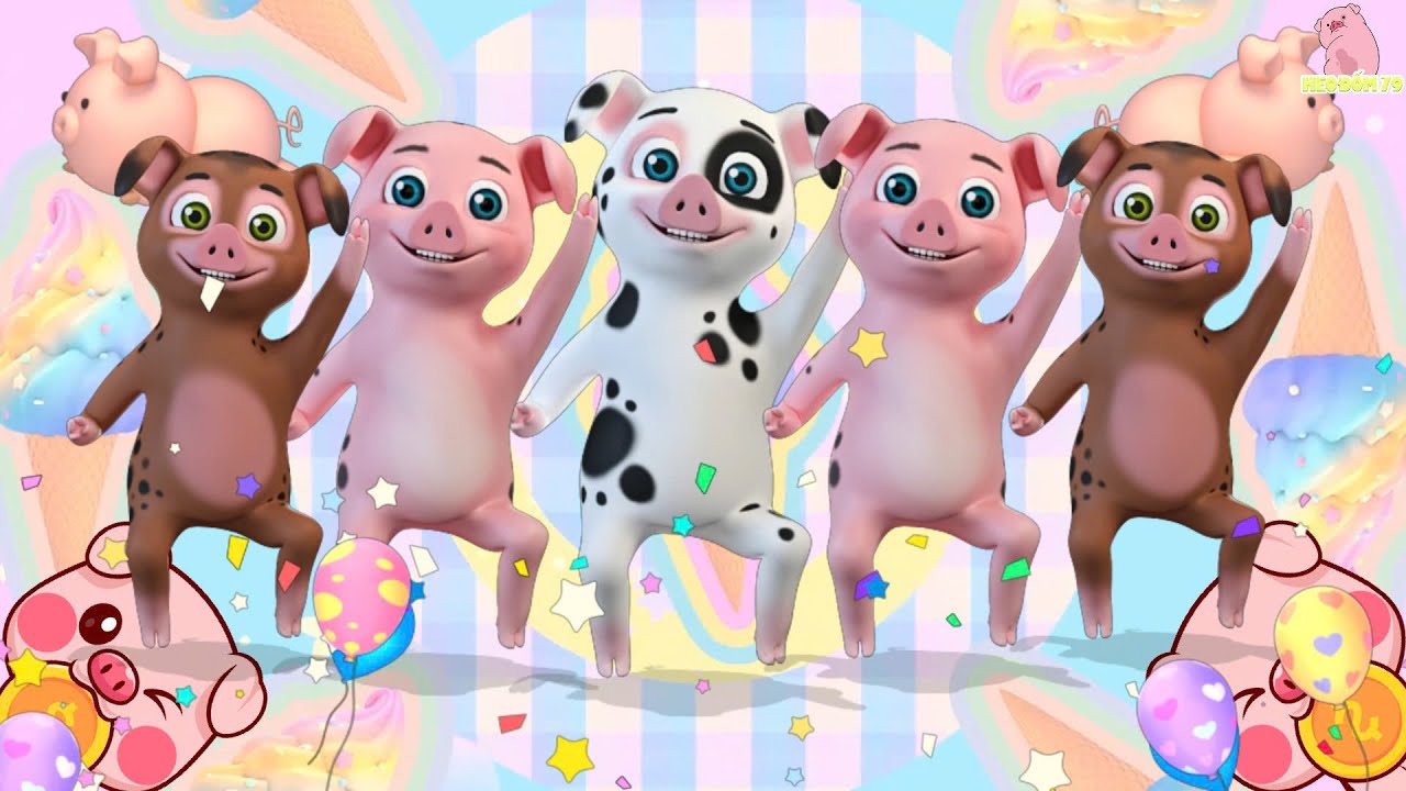 Heo Nhảy Nhạc Remix Đ&agrave;n Heo Con - Pig Dance | Hoạt H&igrave;nh Con Vật Nhảy S&ocirc;i Động Khu Vui Chơi