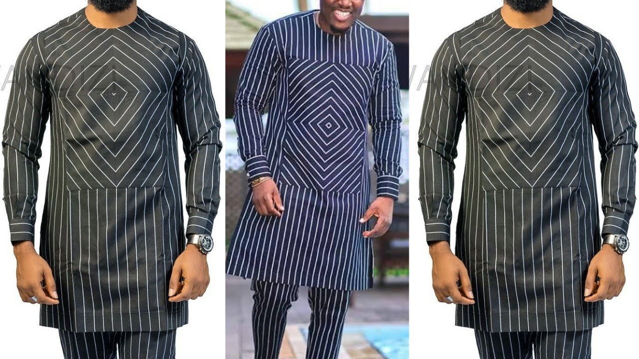 Trendy Senator Wear with Chevron Pattern Design| How to Cut and Sew Male Native Wear