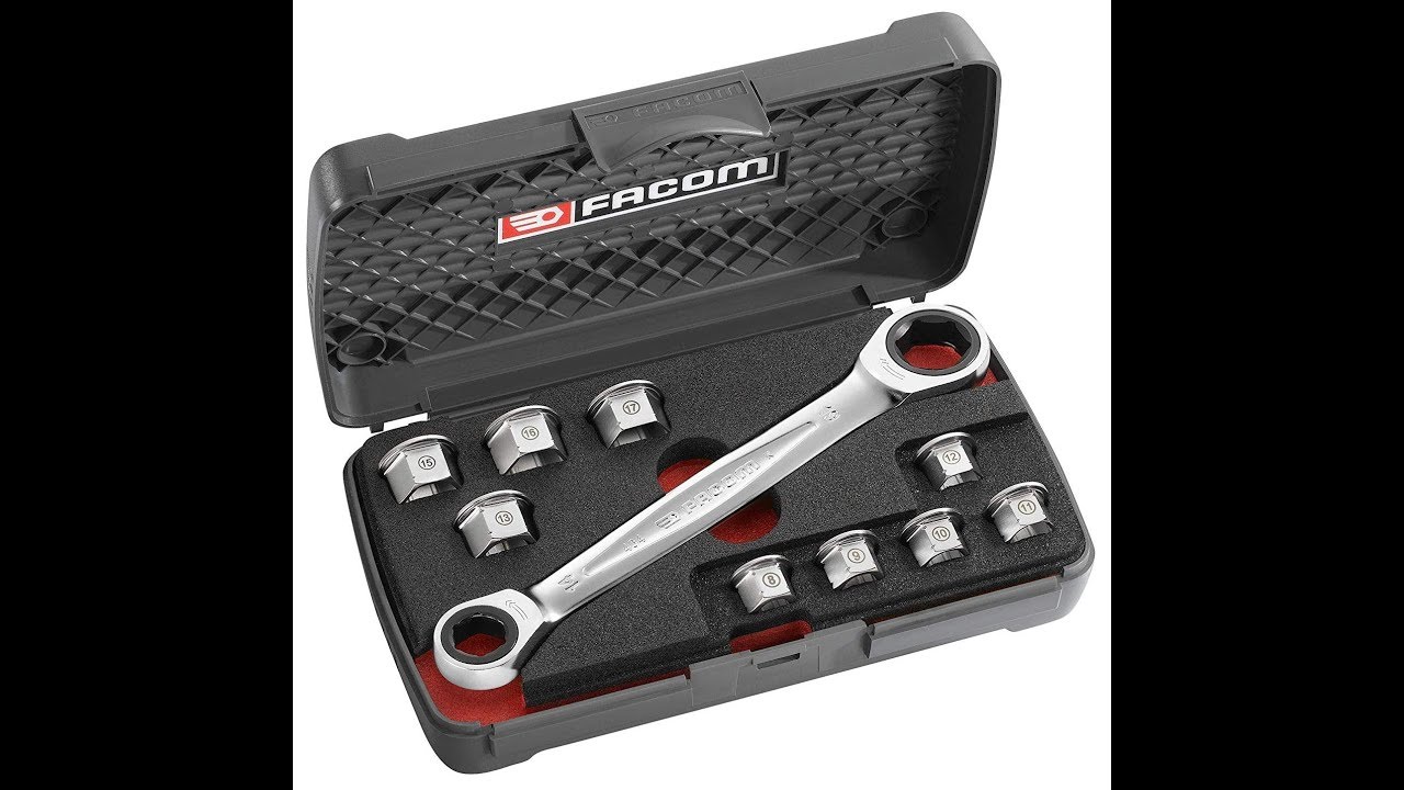 Facom 464 J1PG Coffret de clé polygonale à cliquet 11 en 1