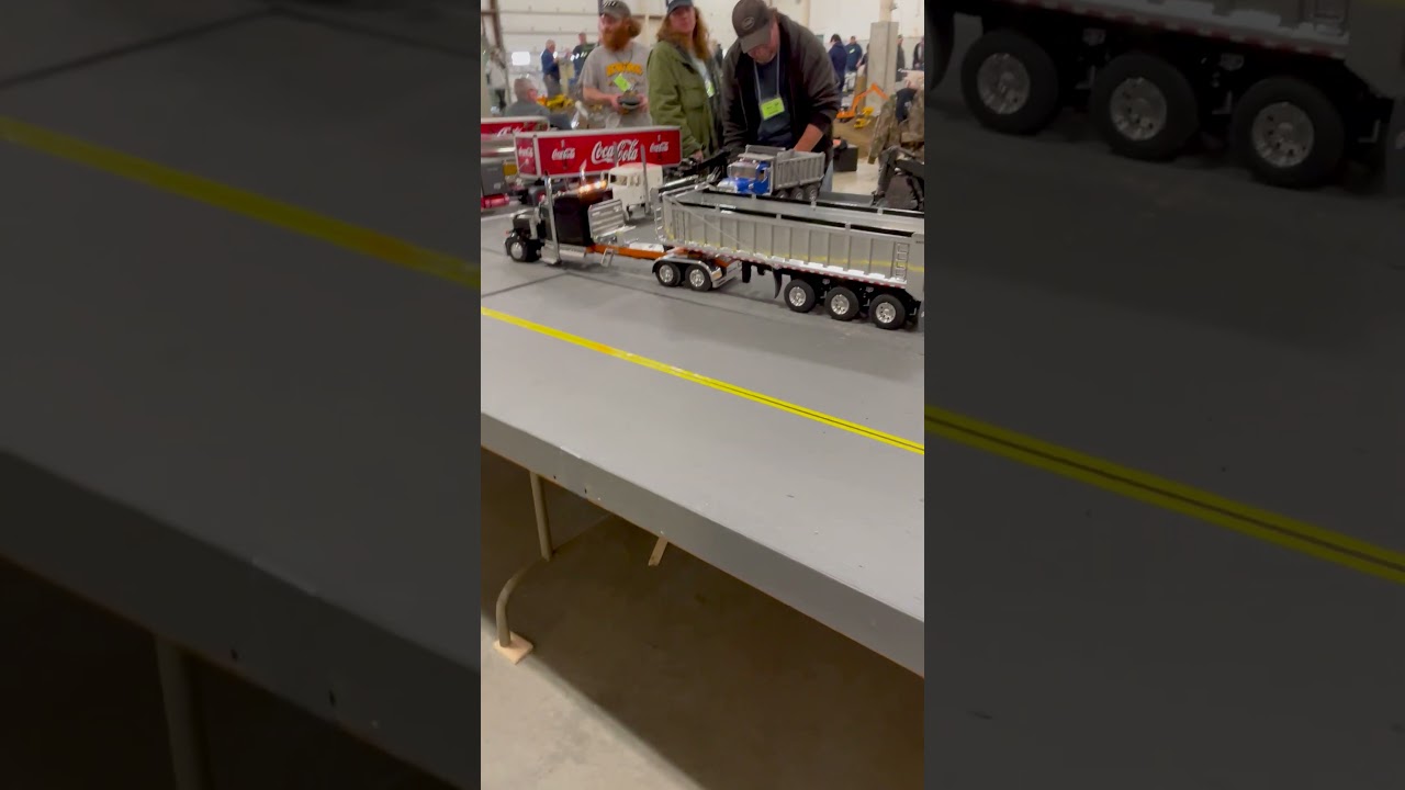 Custom RC truck with a dump trailer