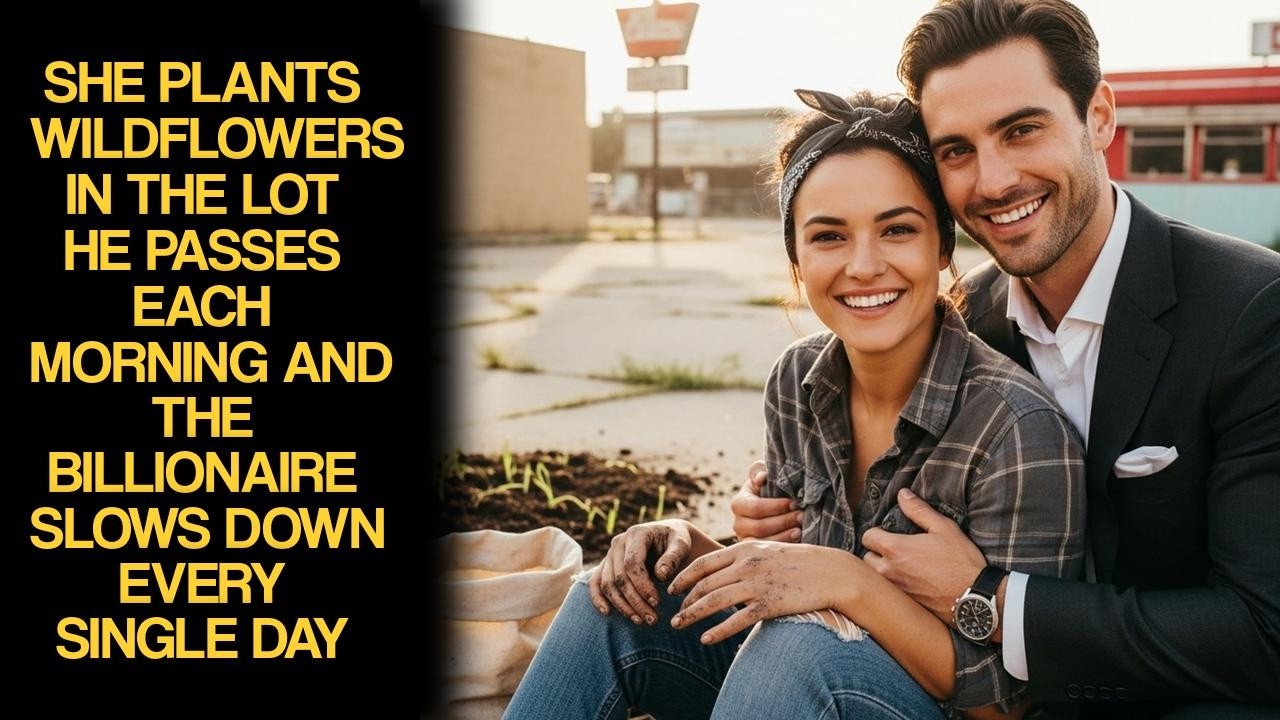 She Plants Wildflowers In Lot He Passes Each Morning And Billionaire Slows Down Every Single Day