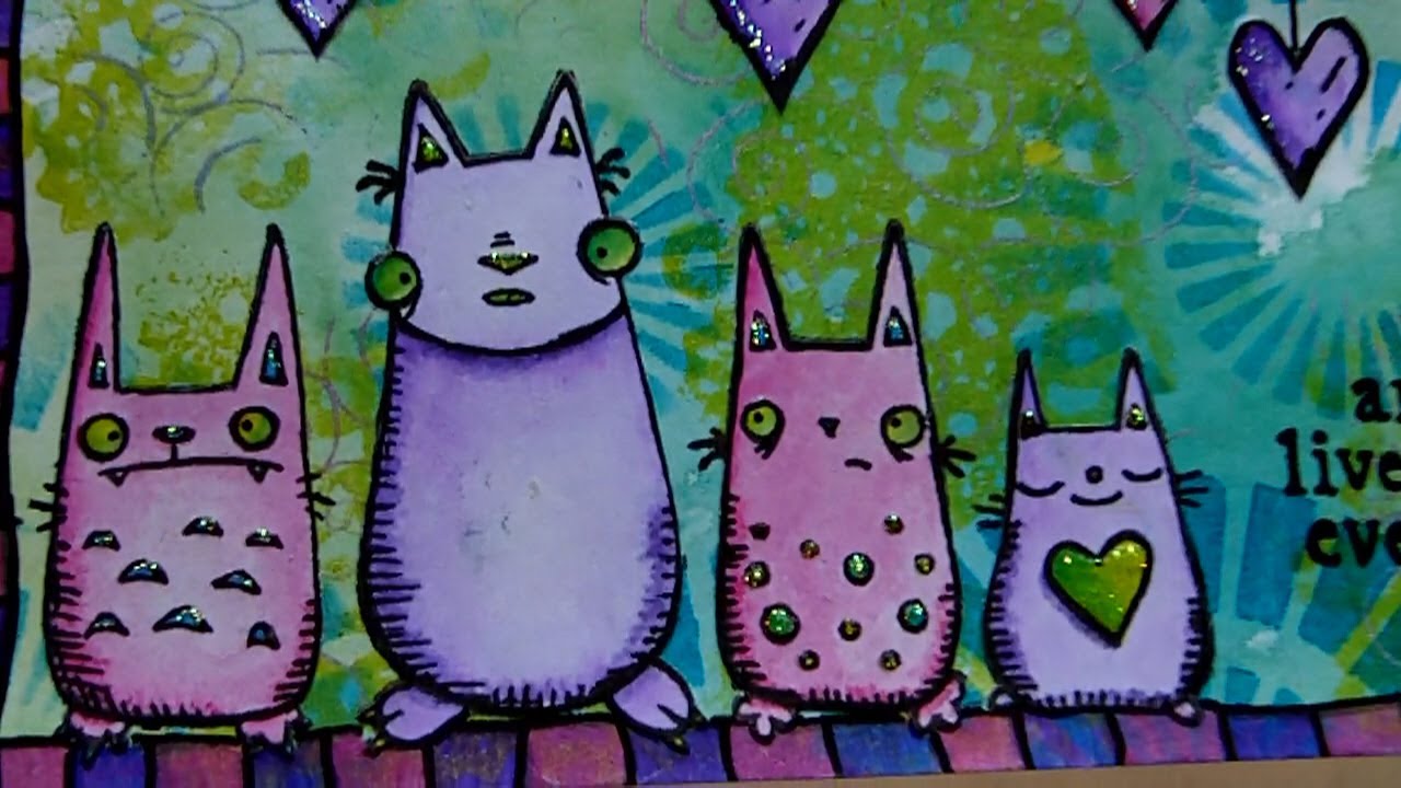 Mixed Media Art Postcard - Happily Ever After