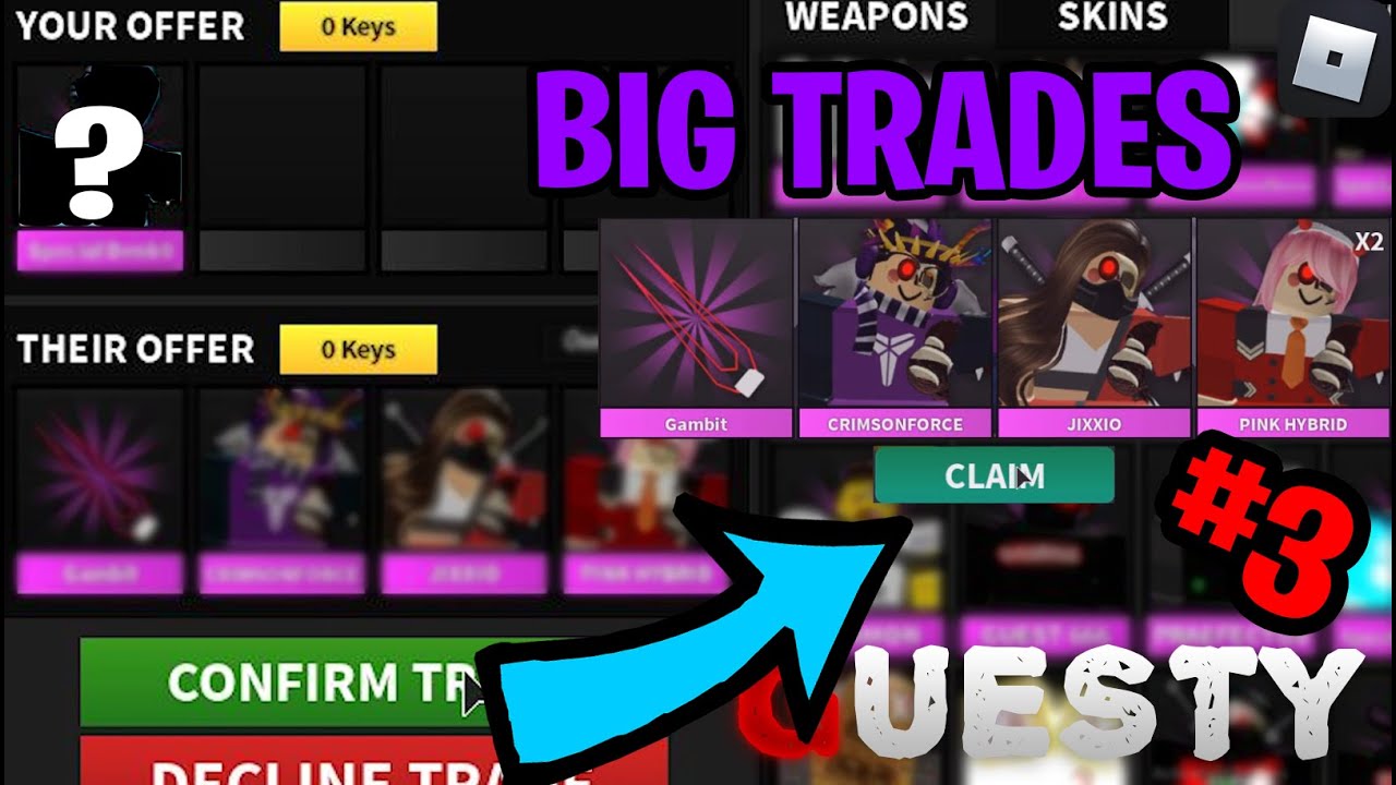 Trading for second GAMBIT AND SPECIAL YTS AND MORE GUESTY TRADING PART 3 | ROBLOX