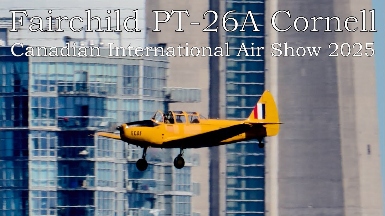 Самолет ECAF Fairchild PT-26A Cornell в разрешении 4K 60 кадров в секунду — Канадское международн...