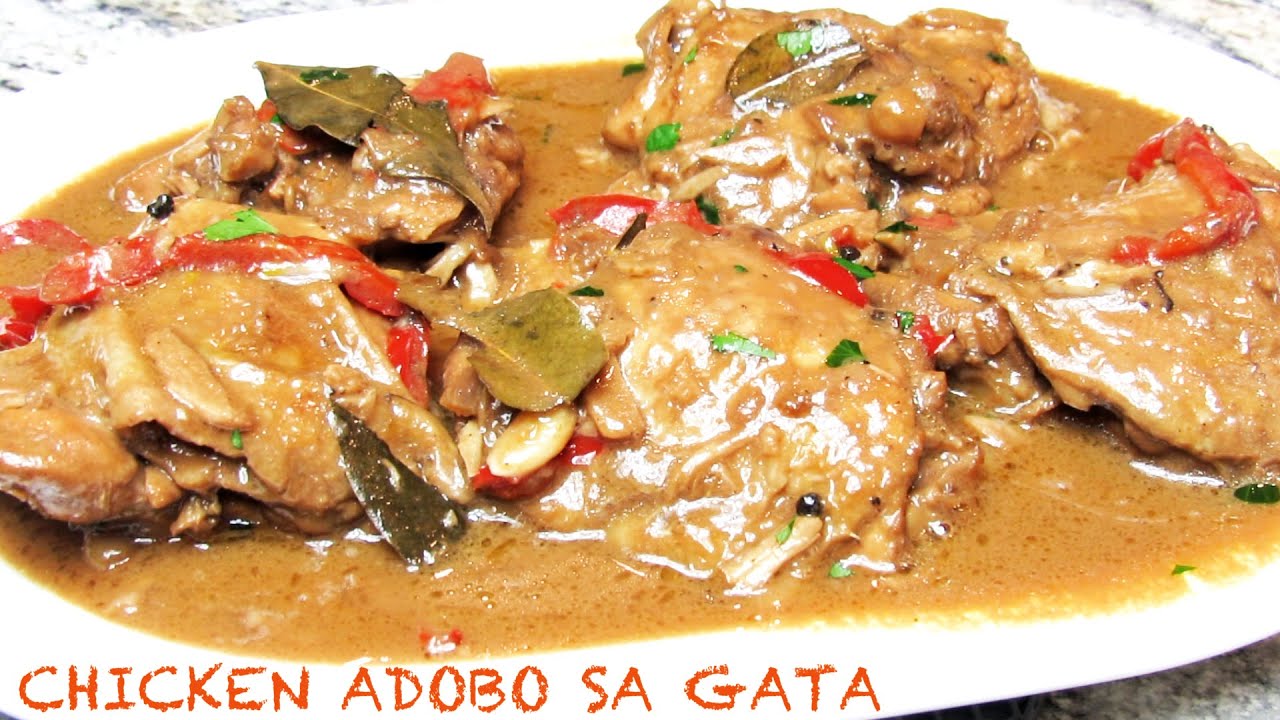 CHICKEN THIGH ADOBO WITH COCONUT MILK | CHICKEN ADOBO SA GATA