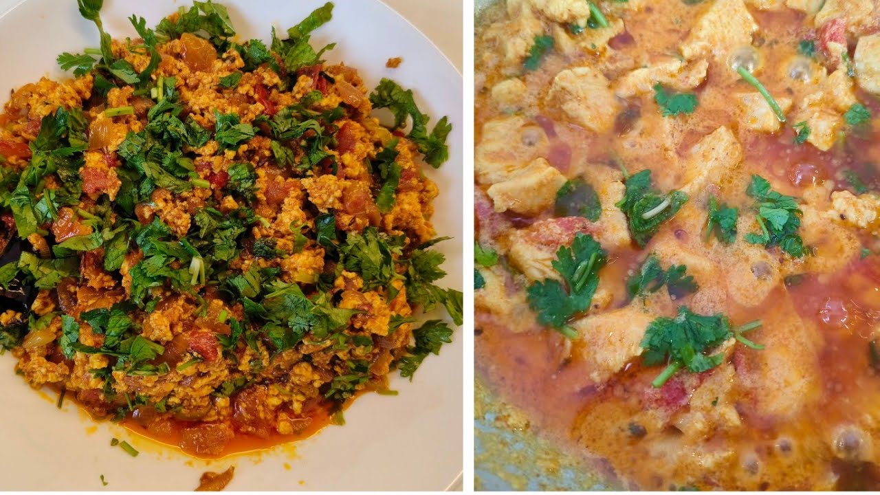 Paneer bhurji and kadai chicken recipe easy and tasty 😋😋