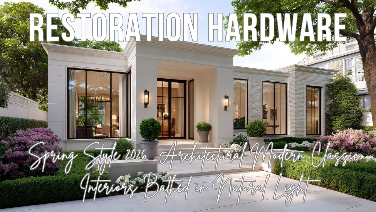 Restoration Hardware Spring Style 2026  Architectural Modern Classic Interiors Bathed in Natural Lig