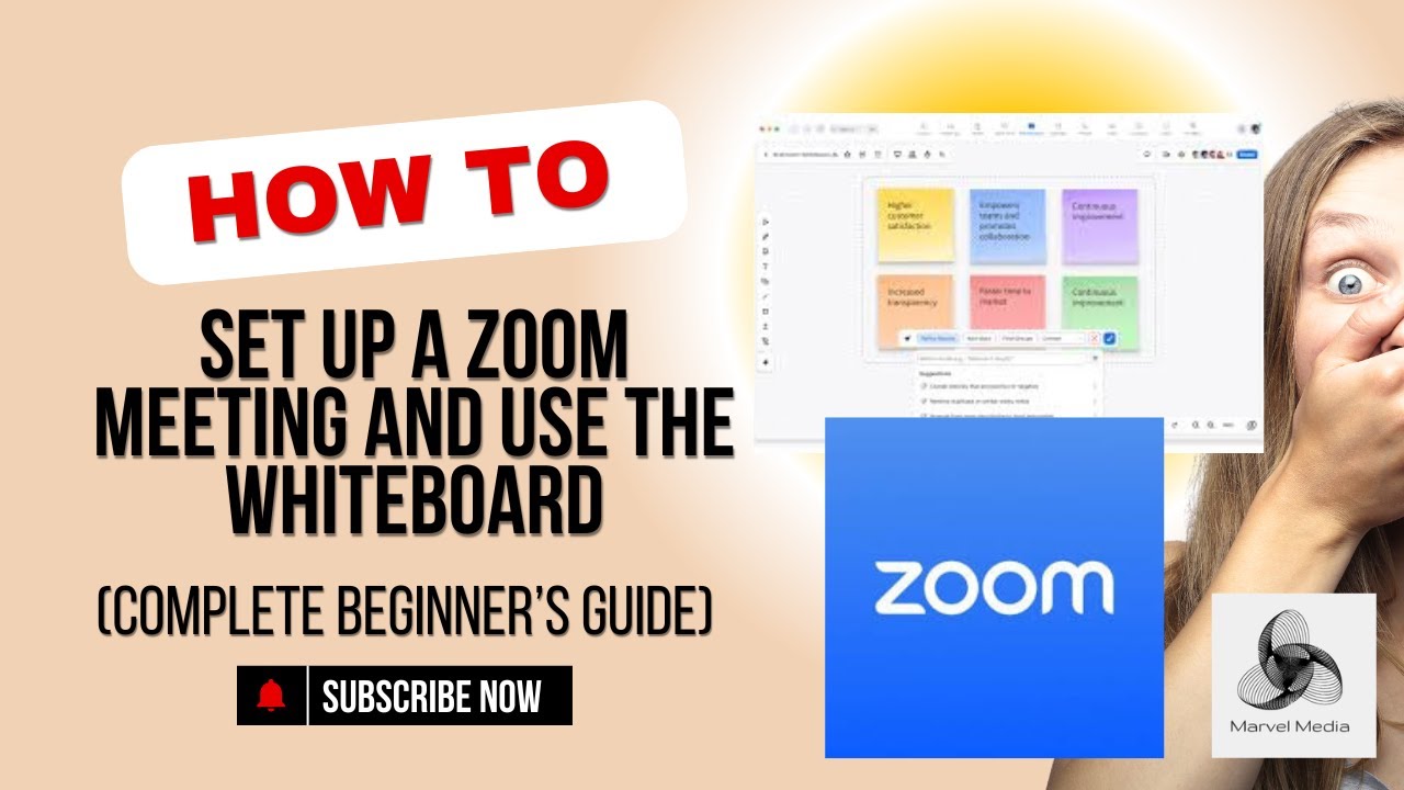 How to Set Up a Zoom Meeting and use the Whiteboard (Complete Beginner's Guide)