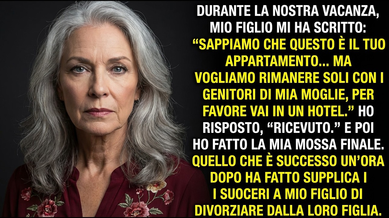 Mio figlio mi ha mandato in hotel per i suoi suoceri — un’ora dopo hanno chiesto il divorzio…