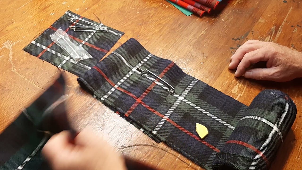 The Seaforth Kilt:  'setting' the kilt pin