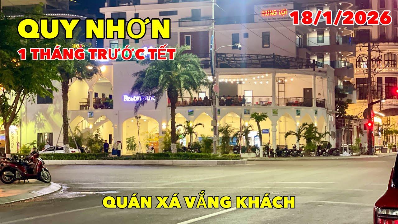 QUY NHƠN (ĐÊM 30/11 ÂM LỊCH) GẦN TẾT VẮNG NGƯỜI | QUÁN XÁ Ế KHÁCH