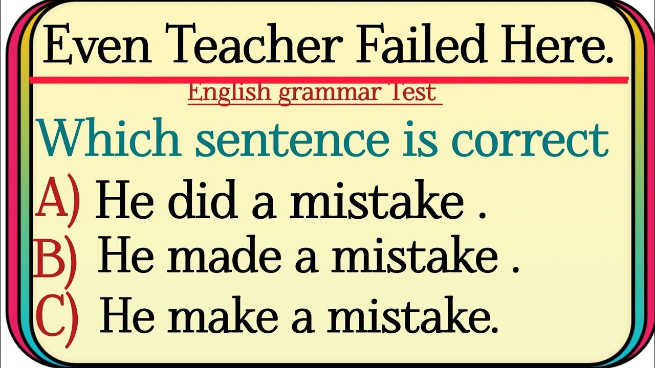 Mixed English Grammar test ✨ Even Teacher Failed Here 