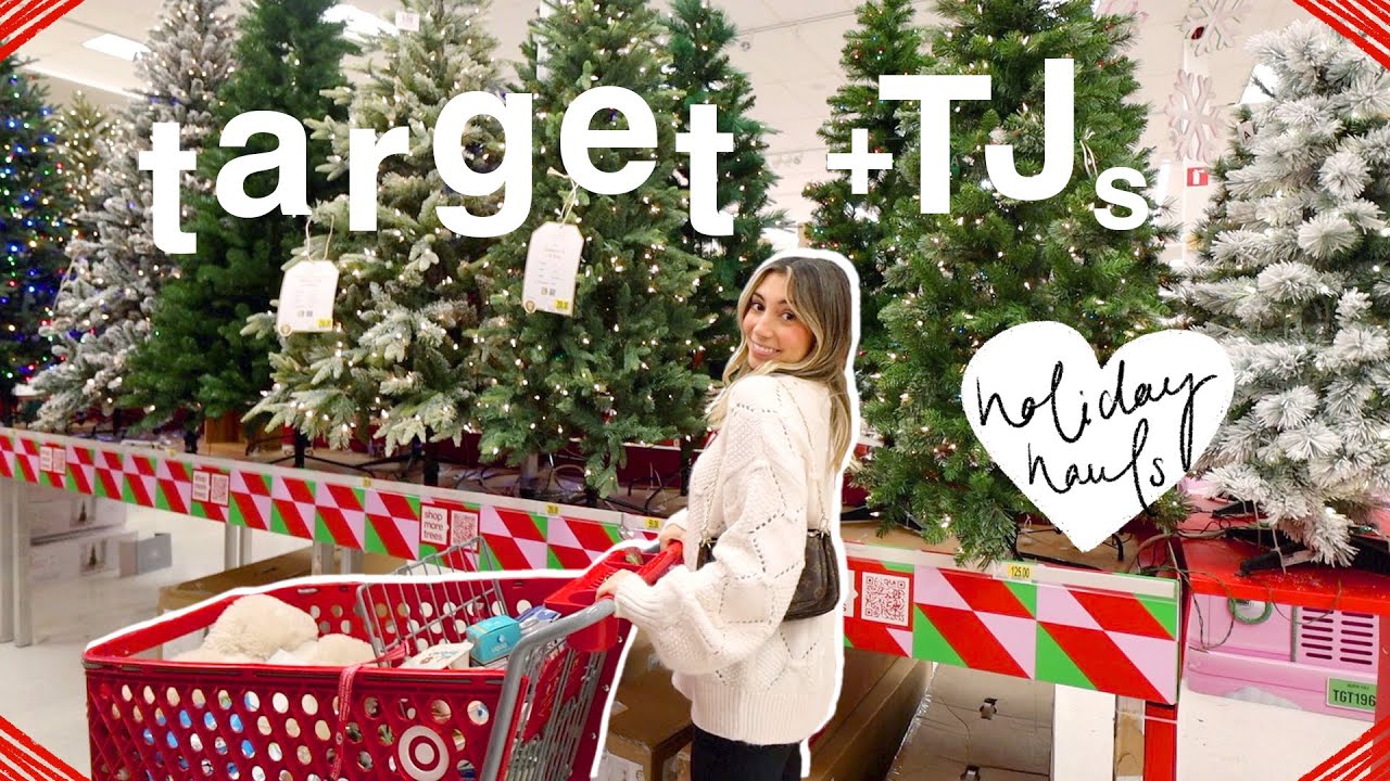 Target HOLIDAY DECOR shopping! + Trader Joes haul! Vlogmas!